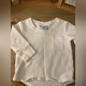 Olive and scout white long sleeve tee